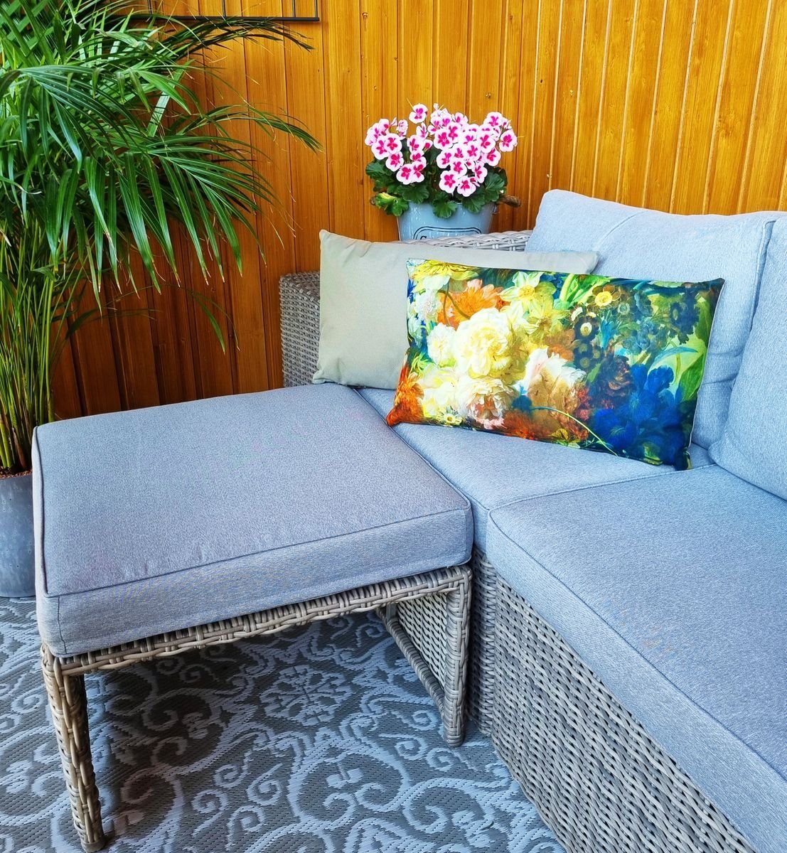 JACK Dekokissen Outdoor Lounge Kissen 30x50cm Motiv inkl. Füllung, mit Lotus-Effekt, Robust, Strapazierfähig, für Innen & Außen geeignet