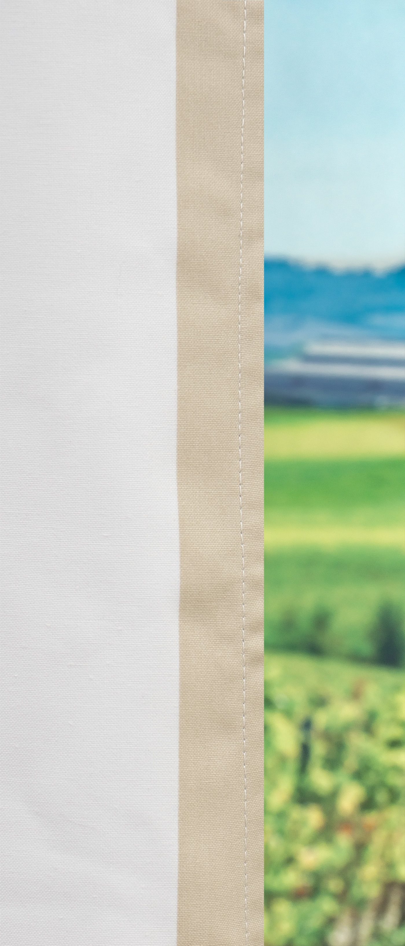 LYSEL® Verdunkelungsvorhang Thermoschal Verdunklung gestreift Beige (1 St), abdunkelnd, HxB 245x140cm