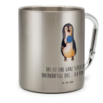 Mr. & Mrs. Panda Tasse Pinguin Lolli - Transparent - Geschenk, naschen, Outdoor, Tasse, Spru, Edelstahl, Stilvolle Motive