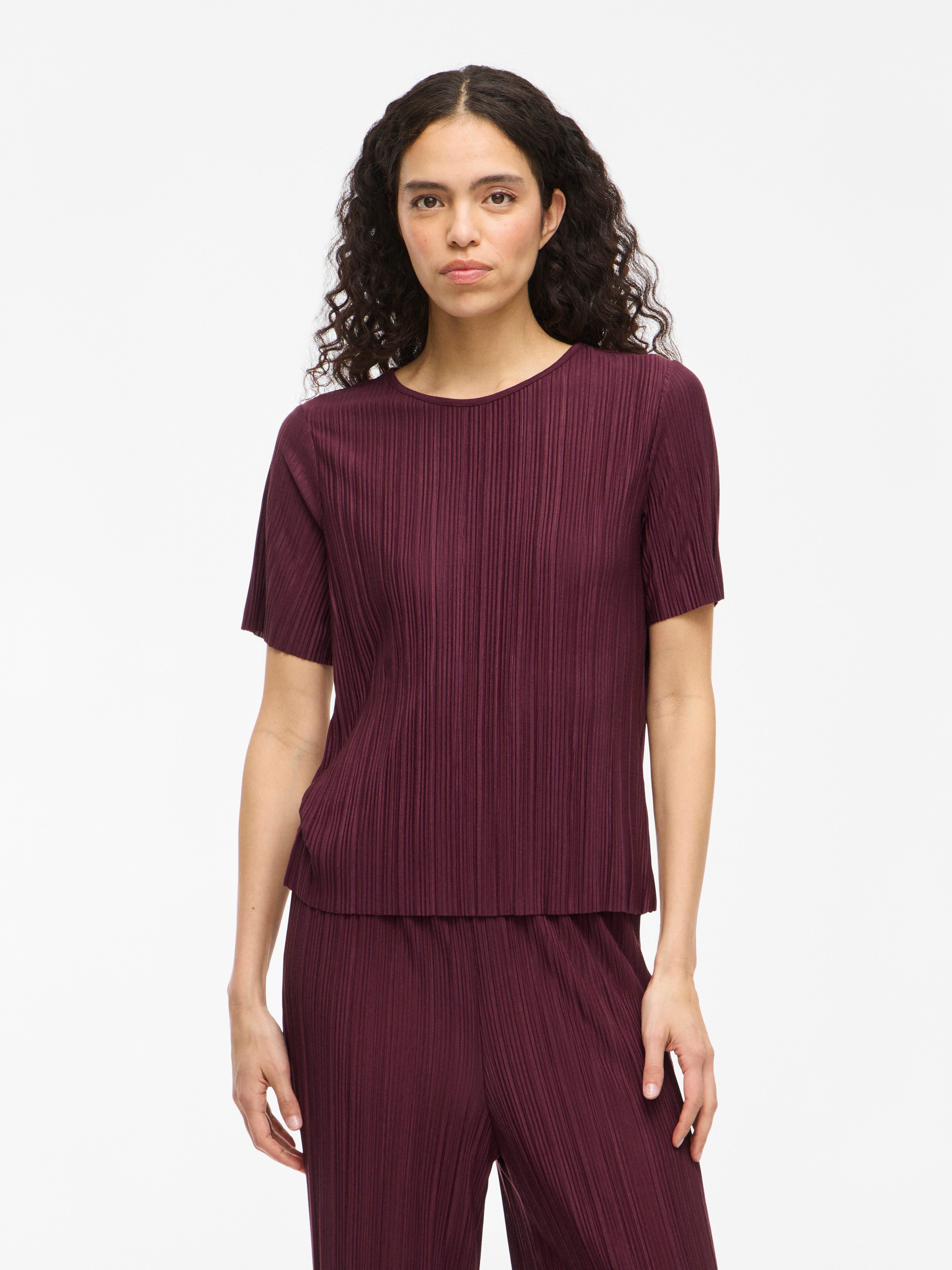 Vila Kurzarmshirt VIPLISA O-NECK S/S TOP günstig online kaufen