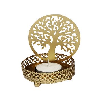 Marrakesch Orient & Mediterran Interior Windlicht Orientalisches Windlicht 8cm Gold, Teelichthalter, Kerzenhalter, Handarbeit