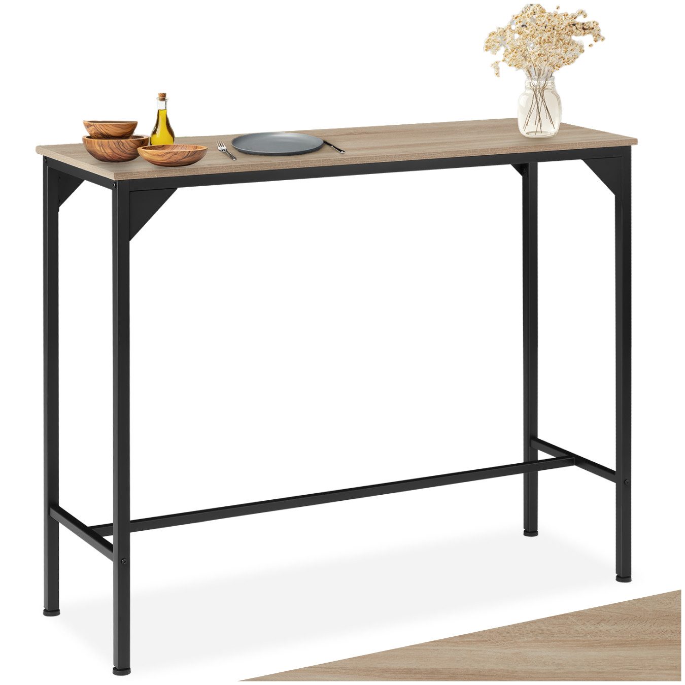 tectake Esstisch Bartisch (1-St., 1 tlg), Schmaler Bartisch im minimalistis günstig online kaufen
