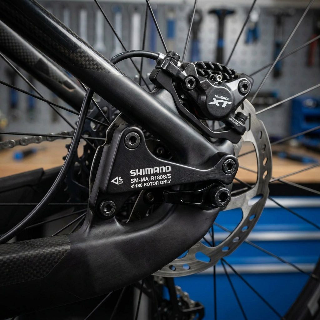 Shimano Scheibenbremse SHIMANO Scheibenbremsadapter Hinten IS auf IS - 180mm Bremsscheibe