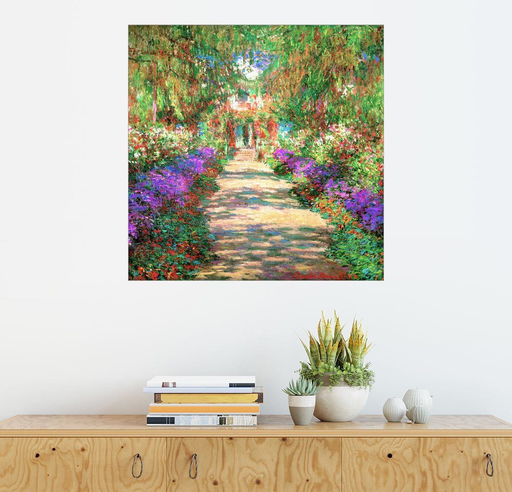 Posterlounge Wandbild, Weg in Monets Garten in Giverny ...