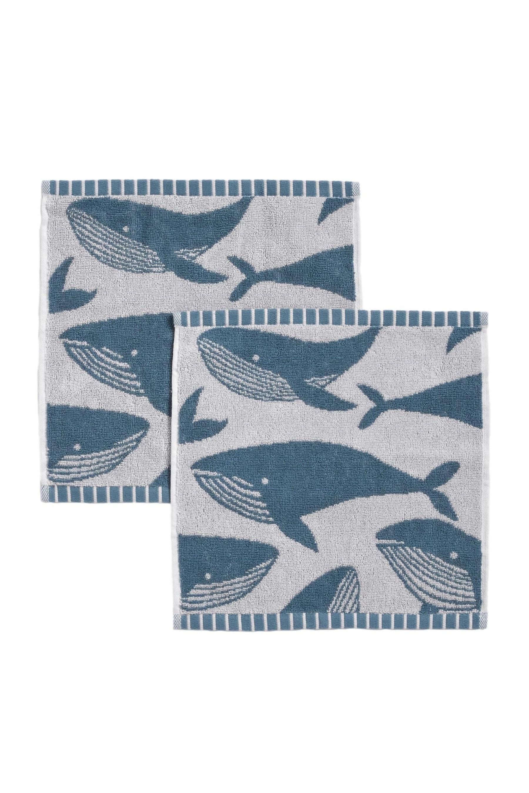 Next Handtücher 2er-Set Waschlappen aus 100 % Baumwolle, Wal, (2-St) günstig online kaufen