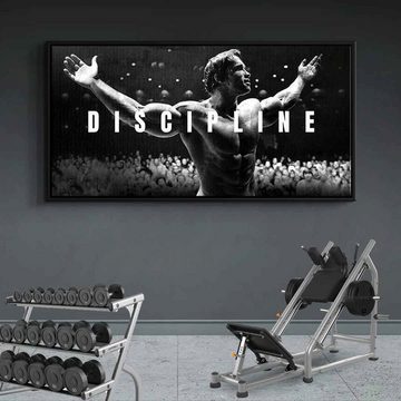 DOTCOMCANVAS® Leinwandbild Discipline, Leinwandbild Arnold Schwarzenegger bodybuilding fitness Disziplin