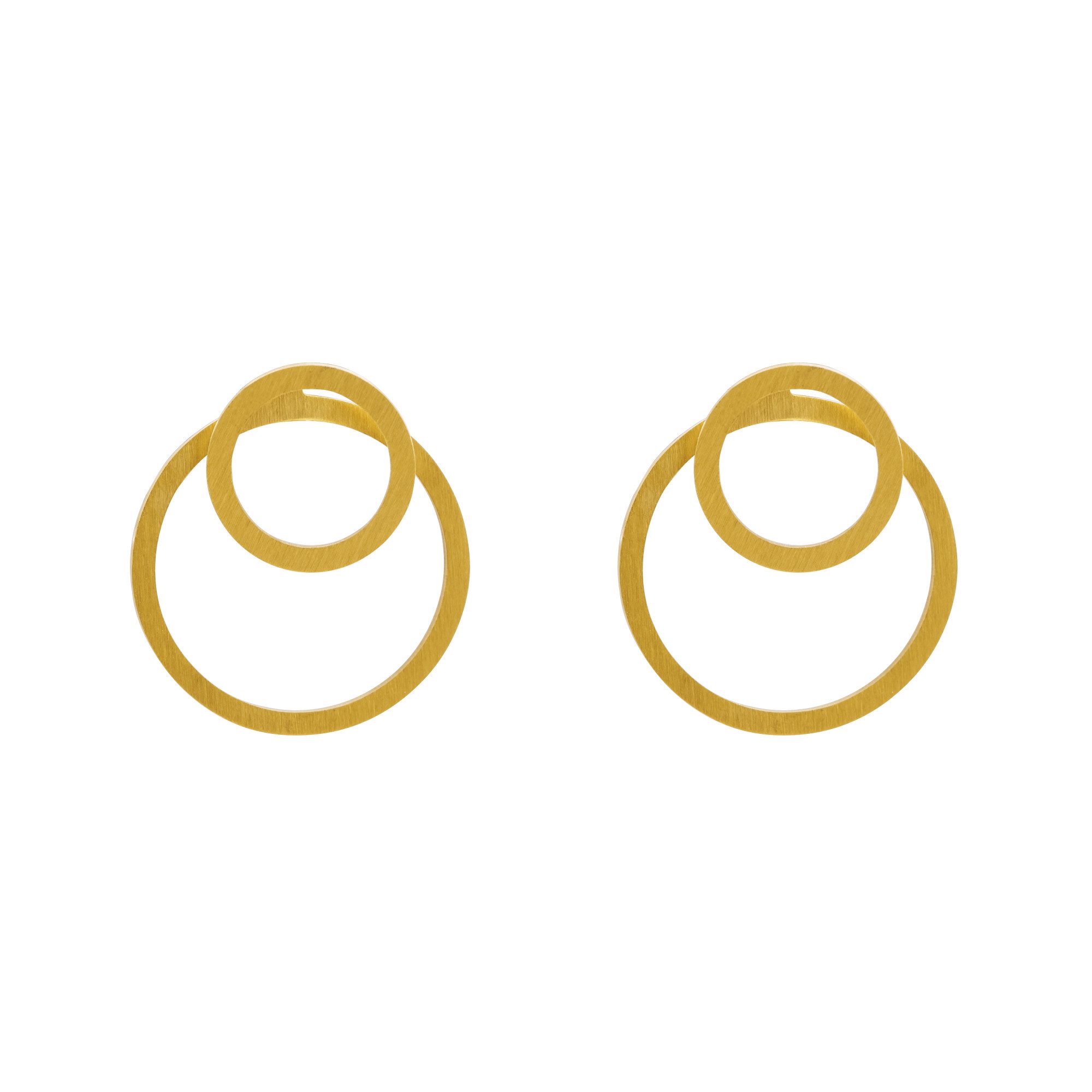 Heideman Paar Ohrstecker Circle Ewiger Kreis goldfarben (Ohrringe, inkl. Geschenkverpackung), hinten und vorne Ohrringe doppel