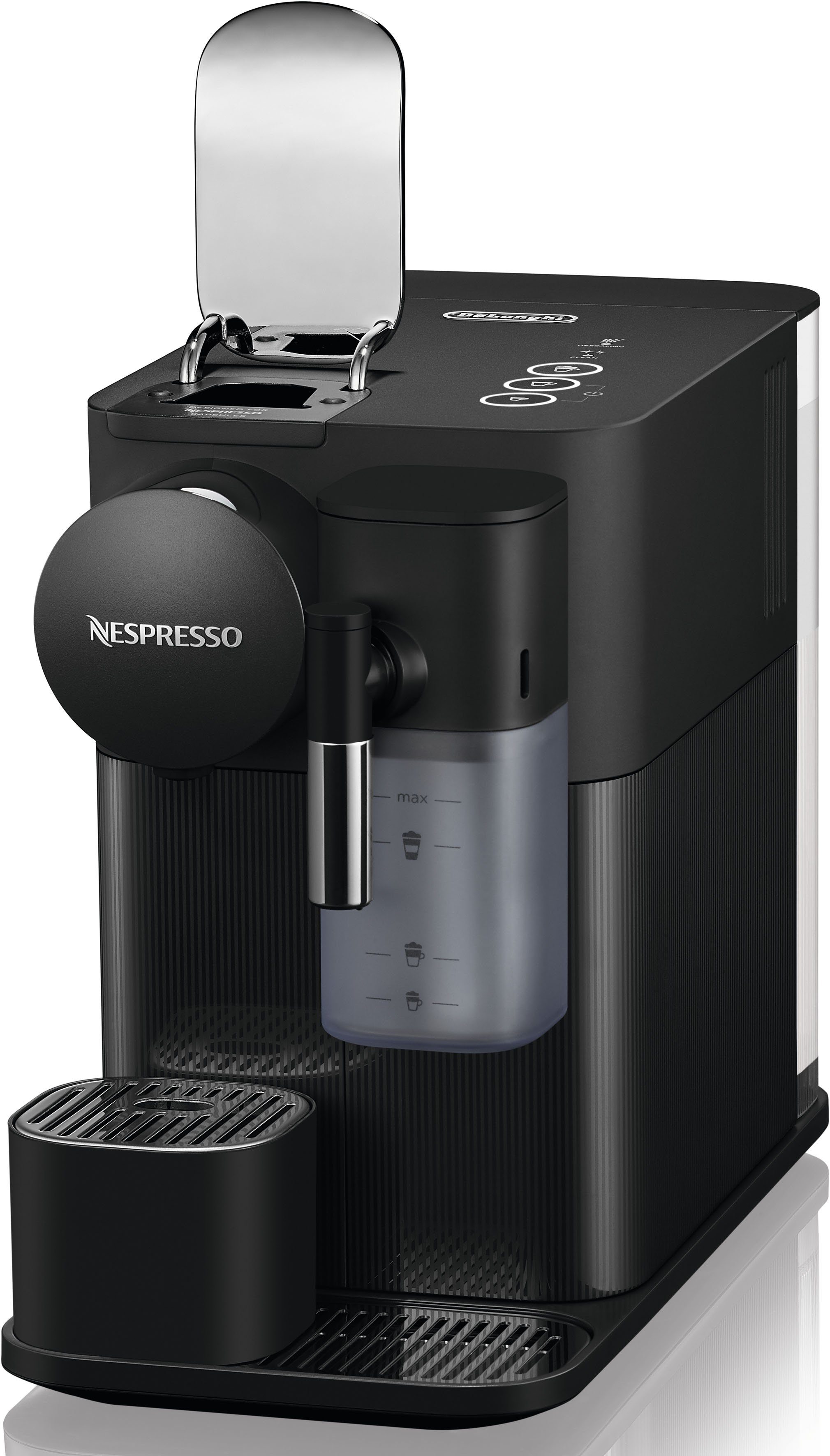 NESPRESSO Kapselmaschine Lattissima One EN510.B von DeLonghi, Black, inkl. Willkommenspaket mit 7 Kapseln