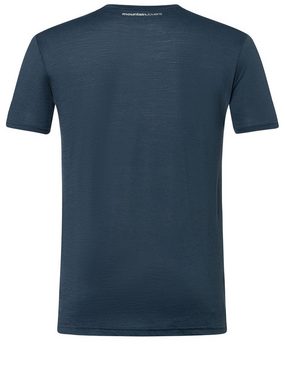 SUPER.NATURAL T-Shirt für Herren, Merino CLIFFHANGER Berg Motiv, atmungsaktiv