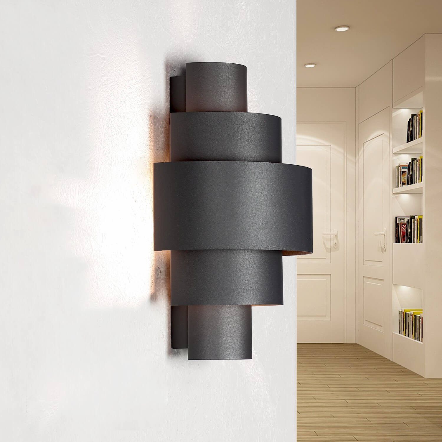Design Wandlampe Strahler Flur Wandleuchten Wohn Zimmer Wand Lampen Aluminium 