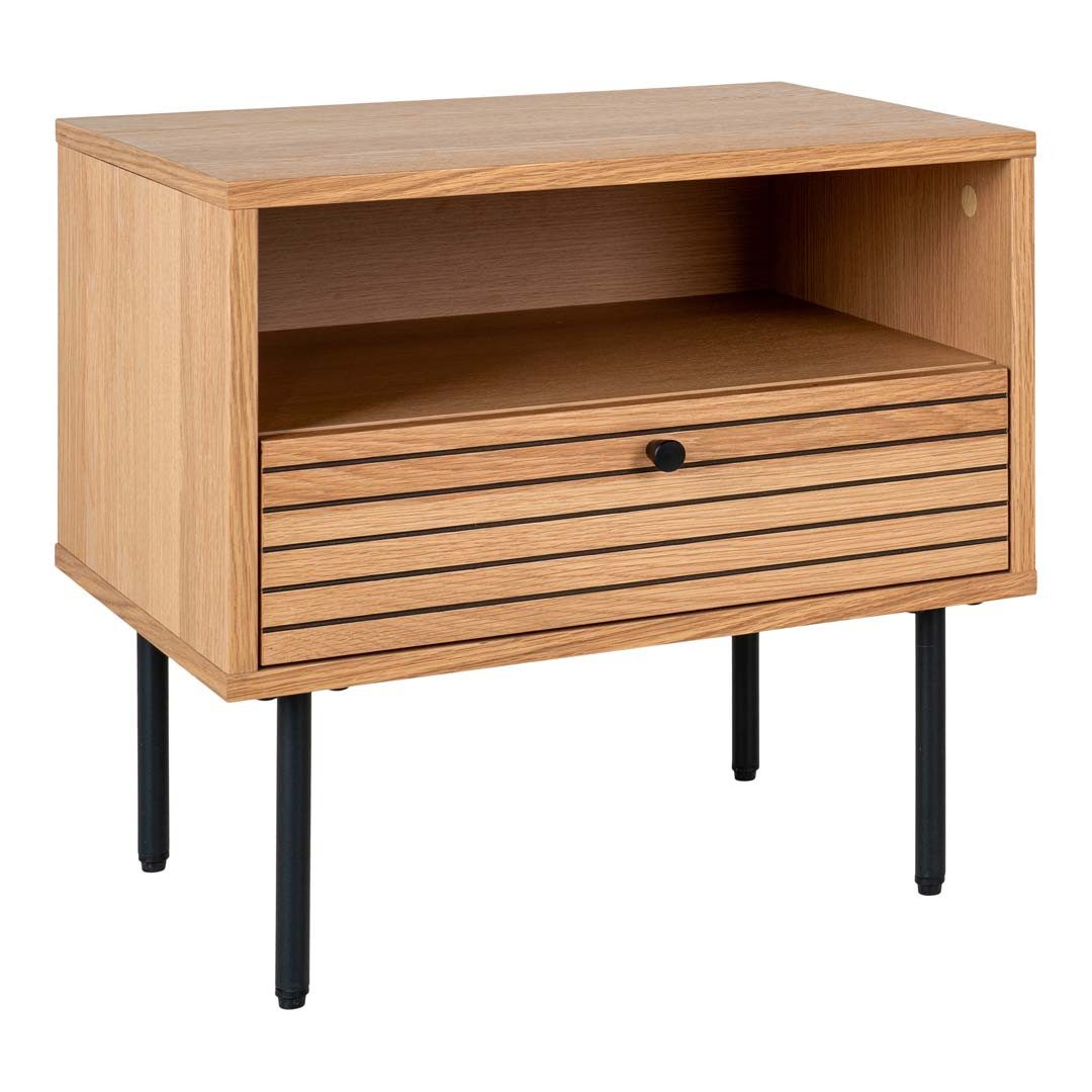 House Nordic Couchtisch Kyoto Ecktisch 1 Schublade Eiche Furnier.