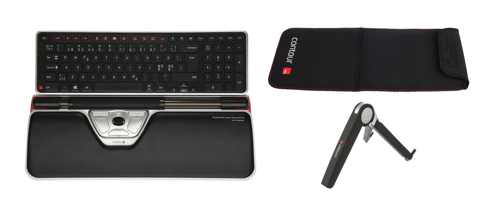 contour RollerMouse Red Plus Wireless - Travel Kit Tastatur