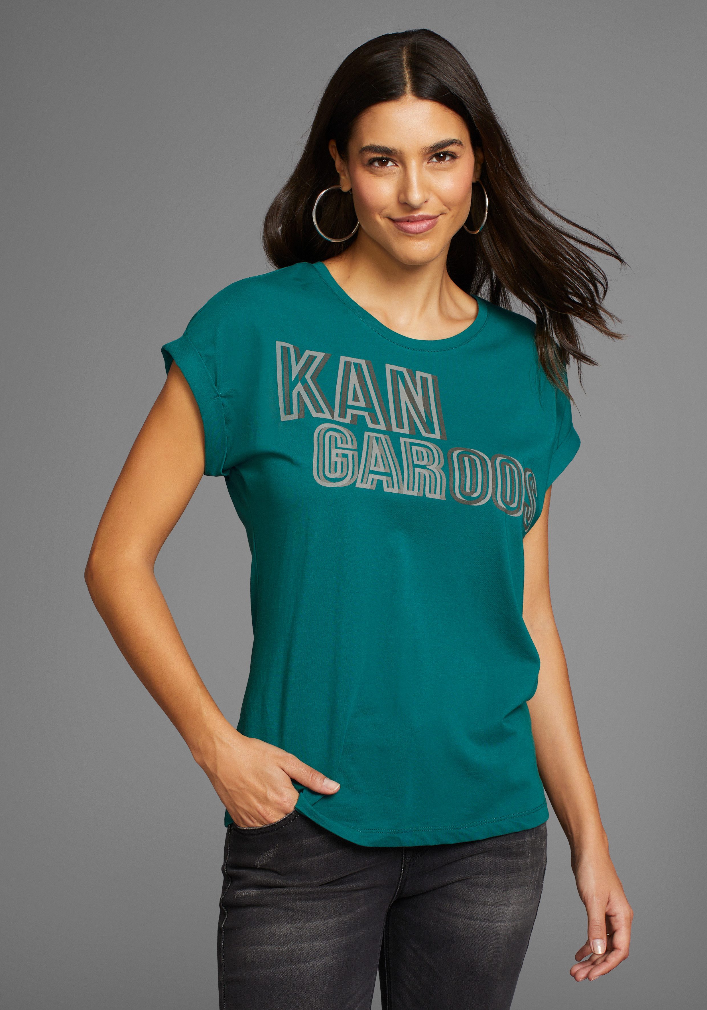 KangaROOS Kurzarmshirt mit Placement-Print