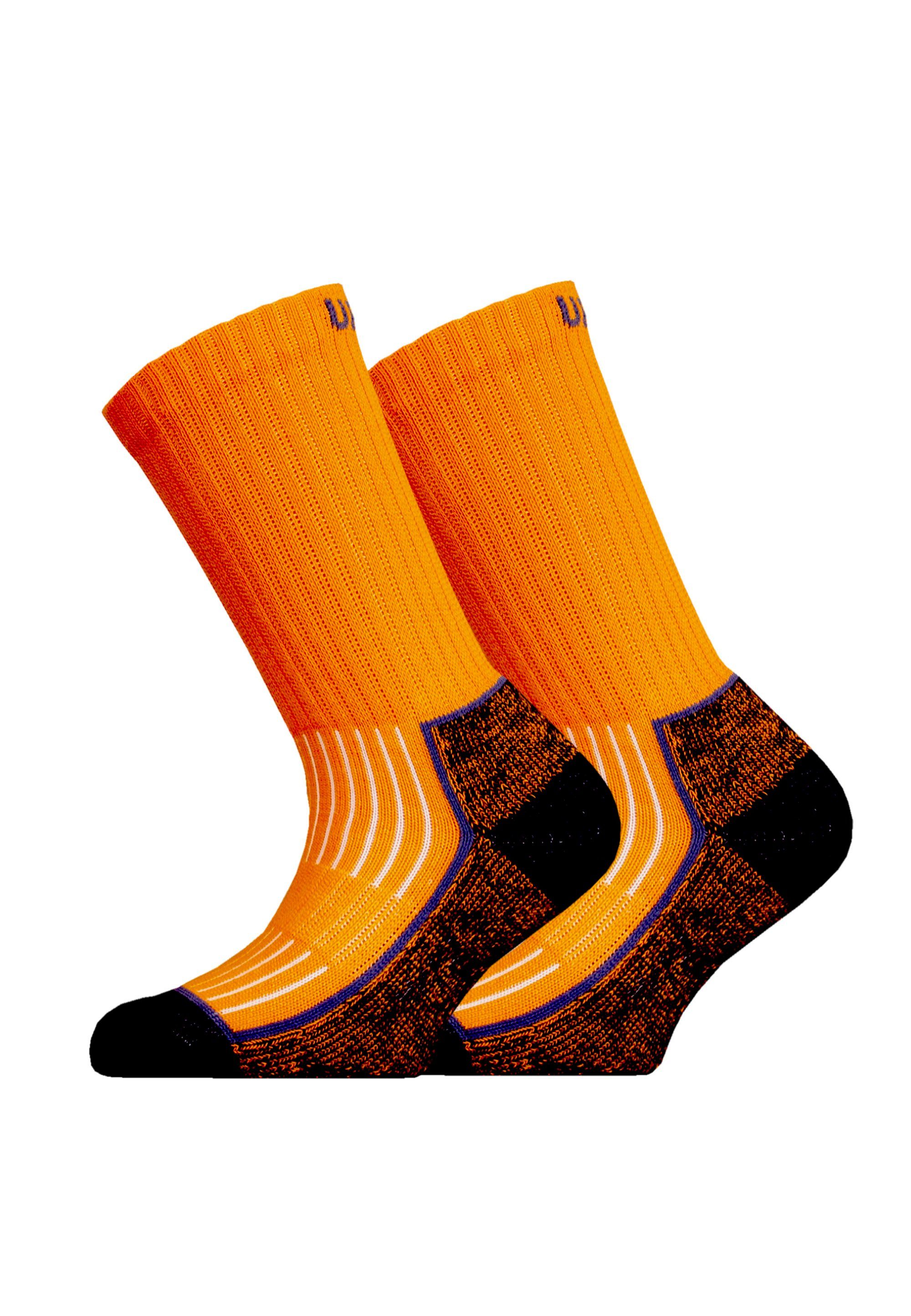 (2-Paar) JR 2er SAANA orange Socken UphillSport Flextech-Struktur Pack mit