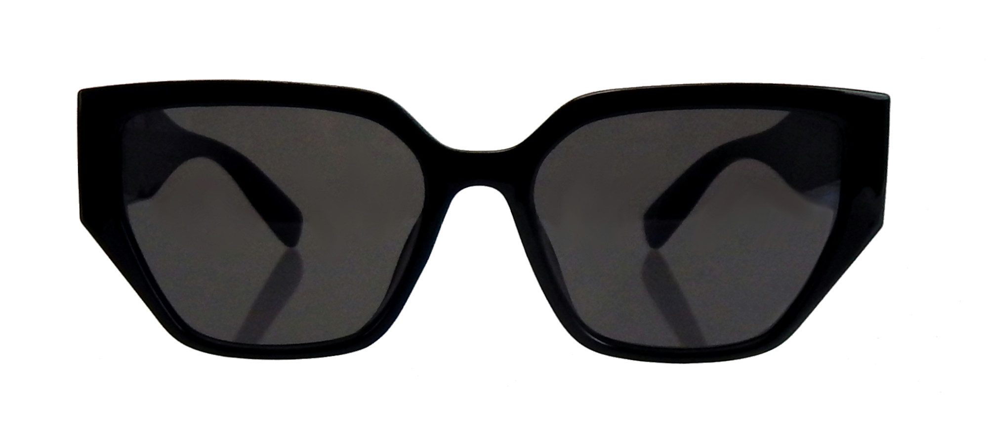 Ella Jonte Sonnenbrille schwarz mit breiten Bügeln, UV400-Schutz & Stoffetui