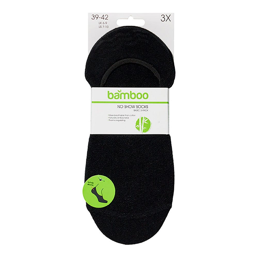 Apollo Füßlinge 3 Paar No-Show Sneaker Socken, Basic Bambus Footies Unisex (3 Paar)