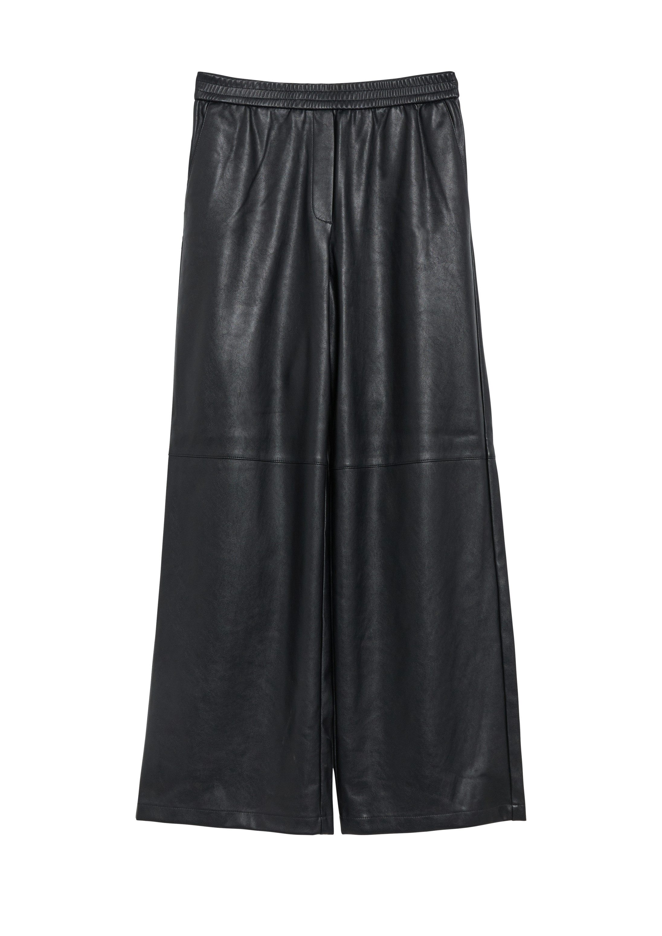 s.Oliver Chinos Hose Hose in Leder-Optik mit Elastikbund – Bild 2 von 5