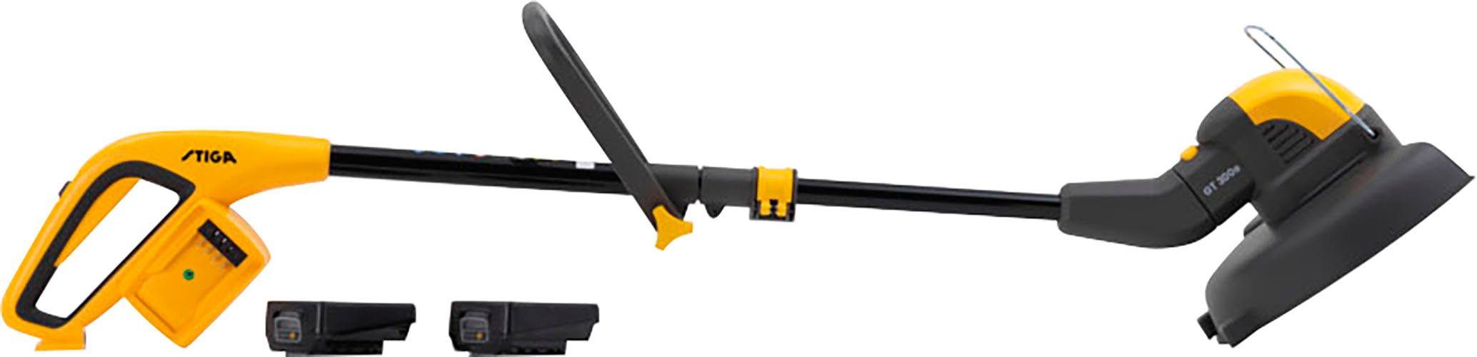 STIGA GARDEN Akku-Rasentrimmer GT 300e, 30 cm Arbeitsbreite Faden, (Set), 2-in-1 Schnittsystem, inkl. 2x 2 Ah Akku und Ladegerät