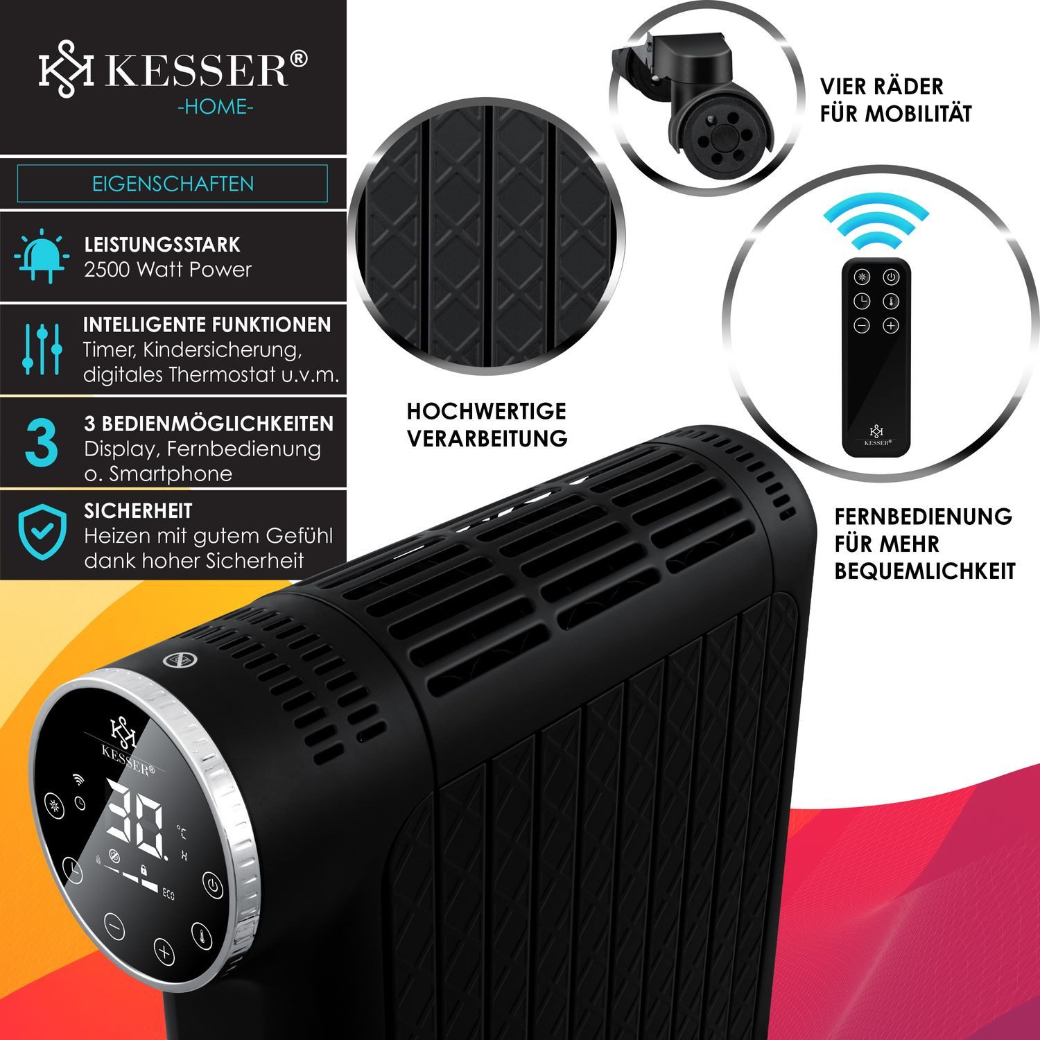 KESSER Ölradiator, 2500 W, Ölradiator 2500W günstig online kaufen