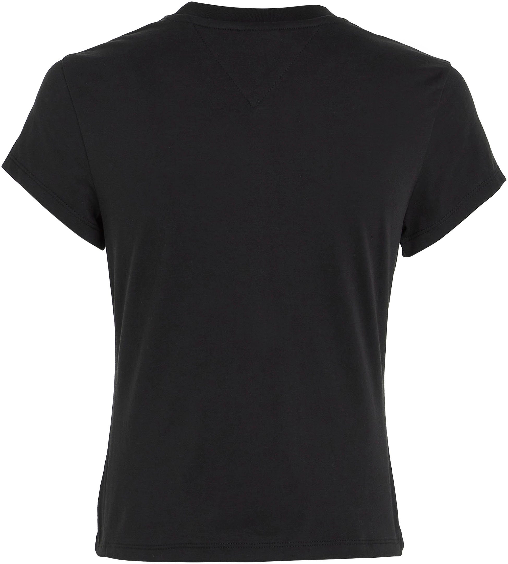 Tommy Jeans 2 ESSENTIAL mit T-Shirt Black Logodruck LOGO BBY Logostickerei und TJW
