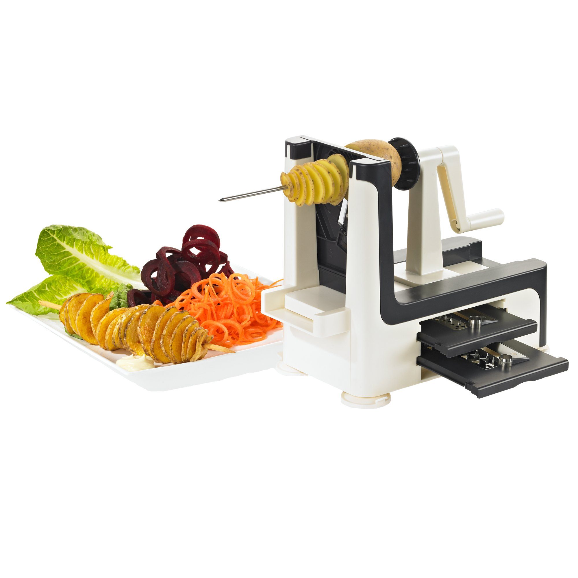 Lurch Spiralschneider Super anthrazit/creme Gemüseschneider