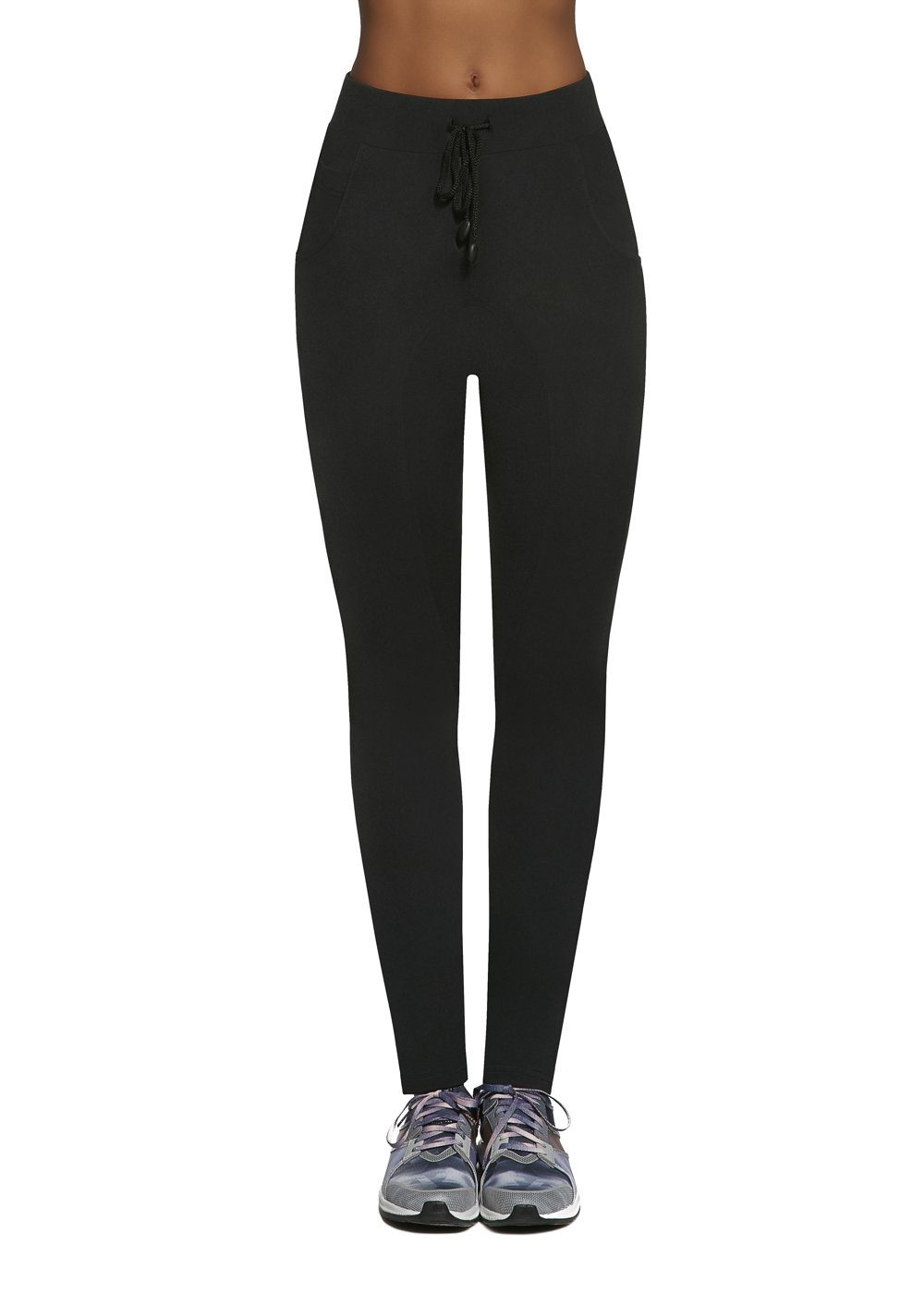Leggings Sport Leggings lang blickdicht Schnürung LORENA