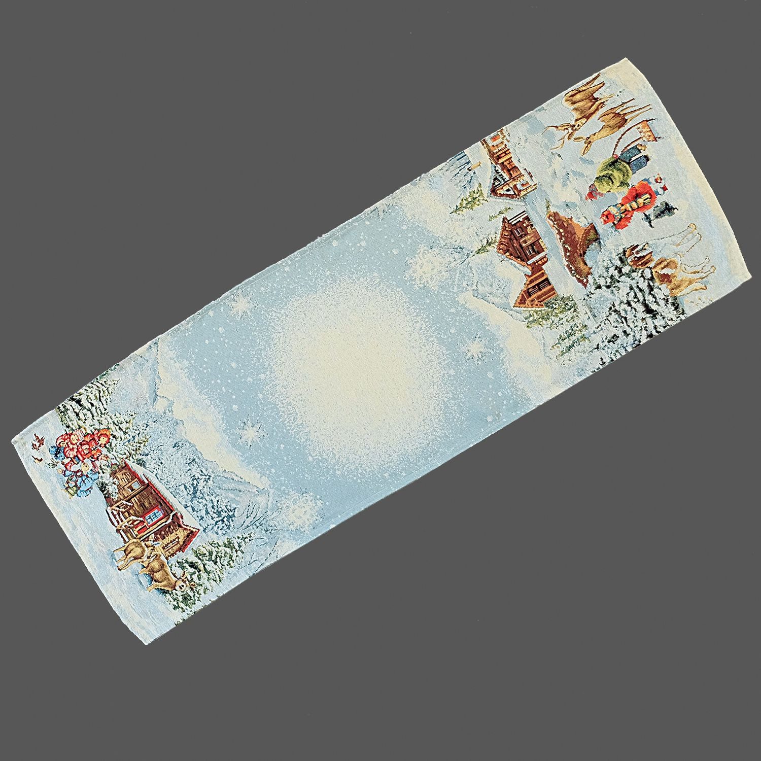 texpot Tischdecke mit Druck Weihnachtsdorf Advent Winterdekoration Weihnachten (1-tlg)