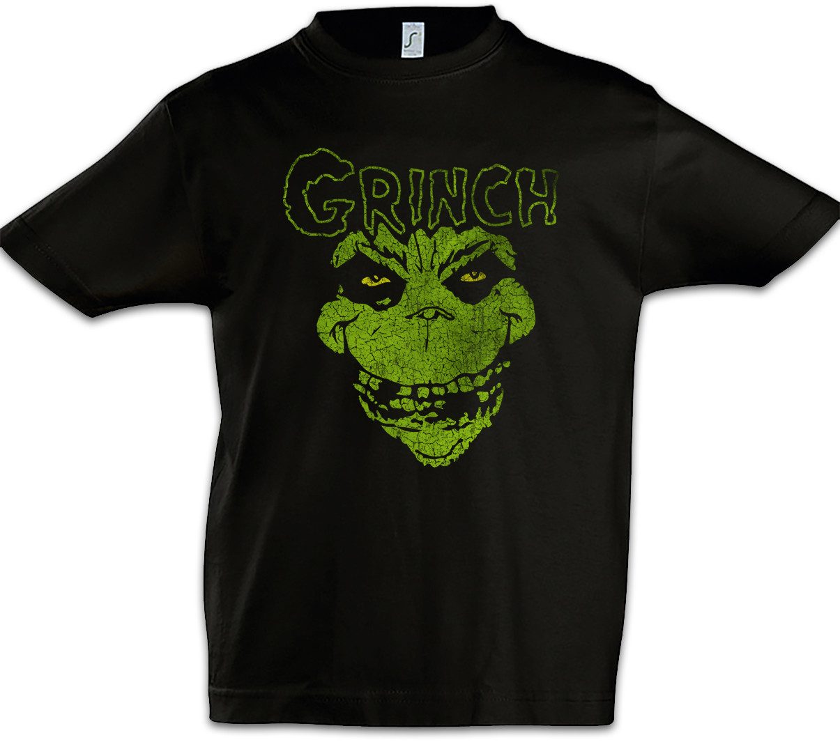 Urban Backwoods Print-Shirt Grinchfits Kinder T-Shirt The Mis Curtis Fit Fits Fett Misfits Fun (1-tlg) Head Grinch Simon Donovan