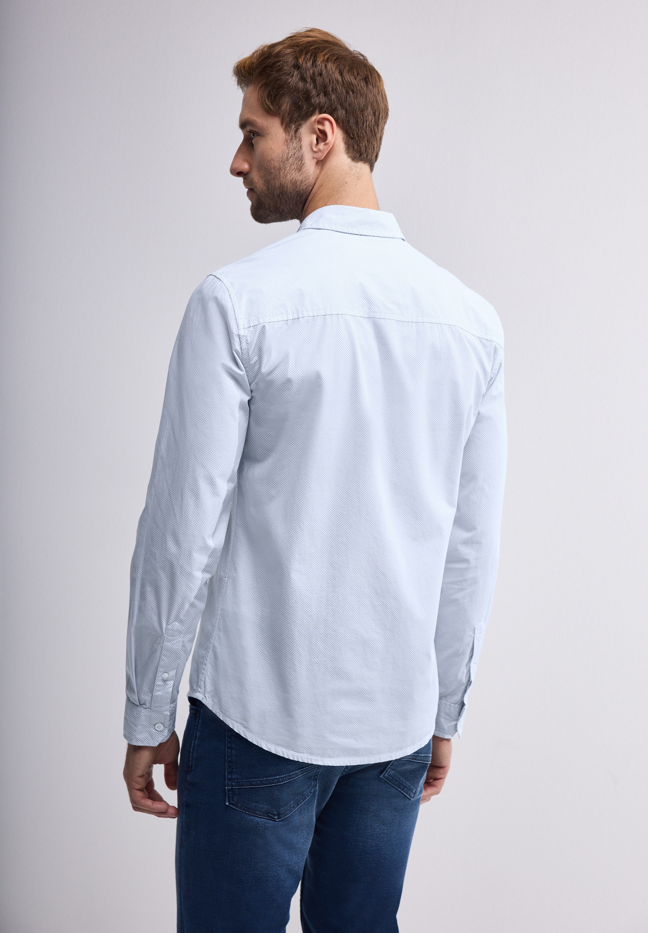 STREET ONE MEN Langarmhemd aus reiner günstig online kaufen