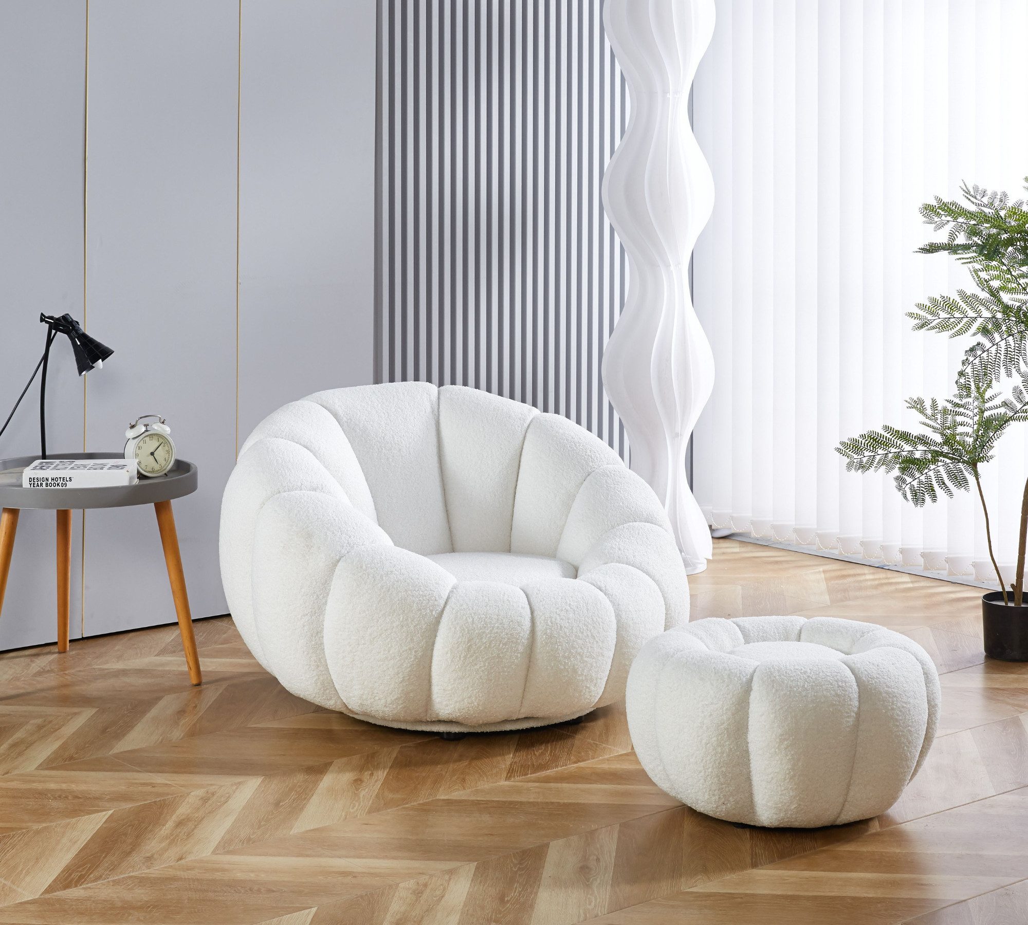 alesvelt Drehsessel Kürbis Sessel 360° Drehfunktion günstig online kaufen