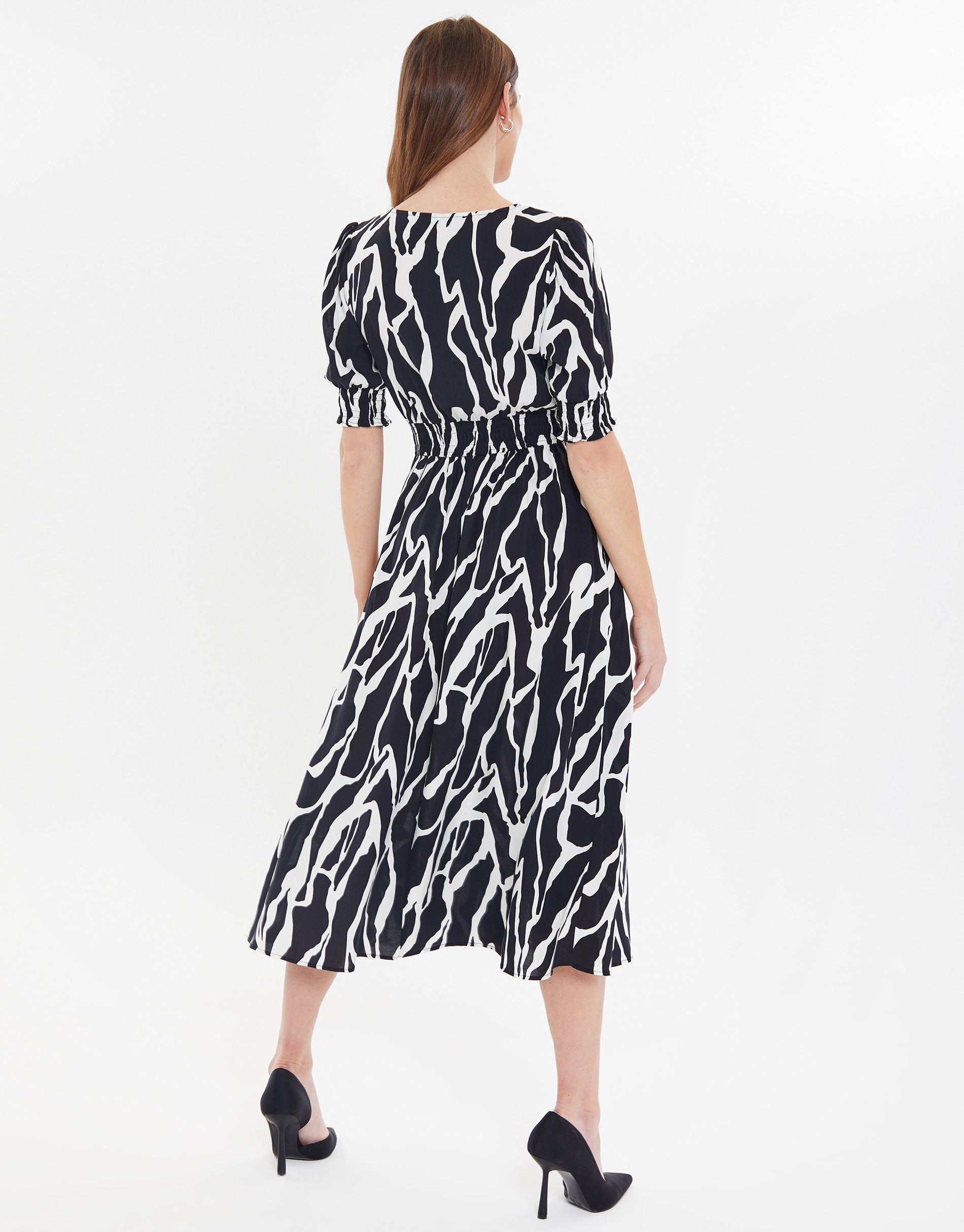 Threadbare Jerseykleid THB Prosecco Button (1-tlg) mit schönem Print