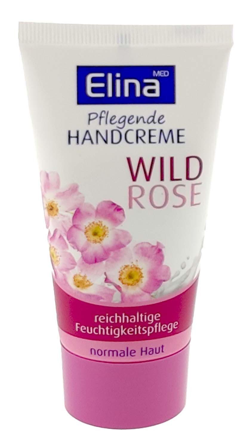 Elina Med Handcreme Handcreme Wildrose 50ml - Feuchtigkeitspflege Tube, 1-tlg., Handcreme Creme Wildrose Rose pflegend feuchtigkeitspflege feuchtigkei