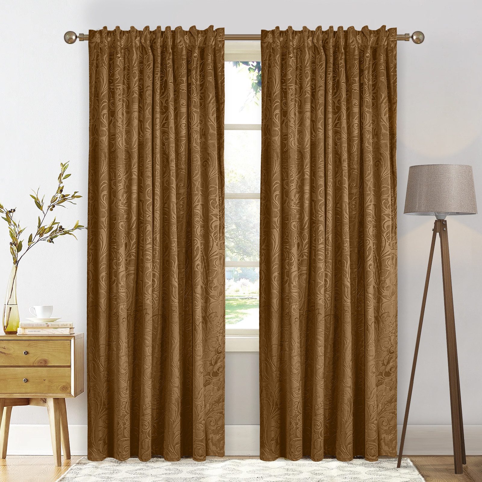 BTTO V&G Vorhang Gardinen Blickdicht Vorhang Samt Velvet Kräuselband (2 St) günstig online kaufen