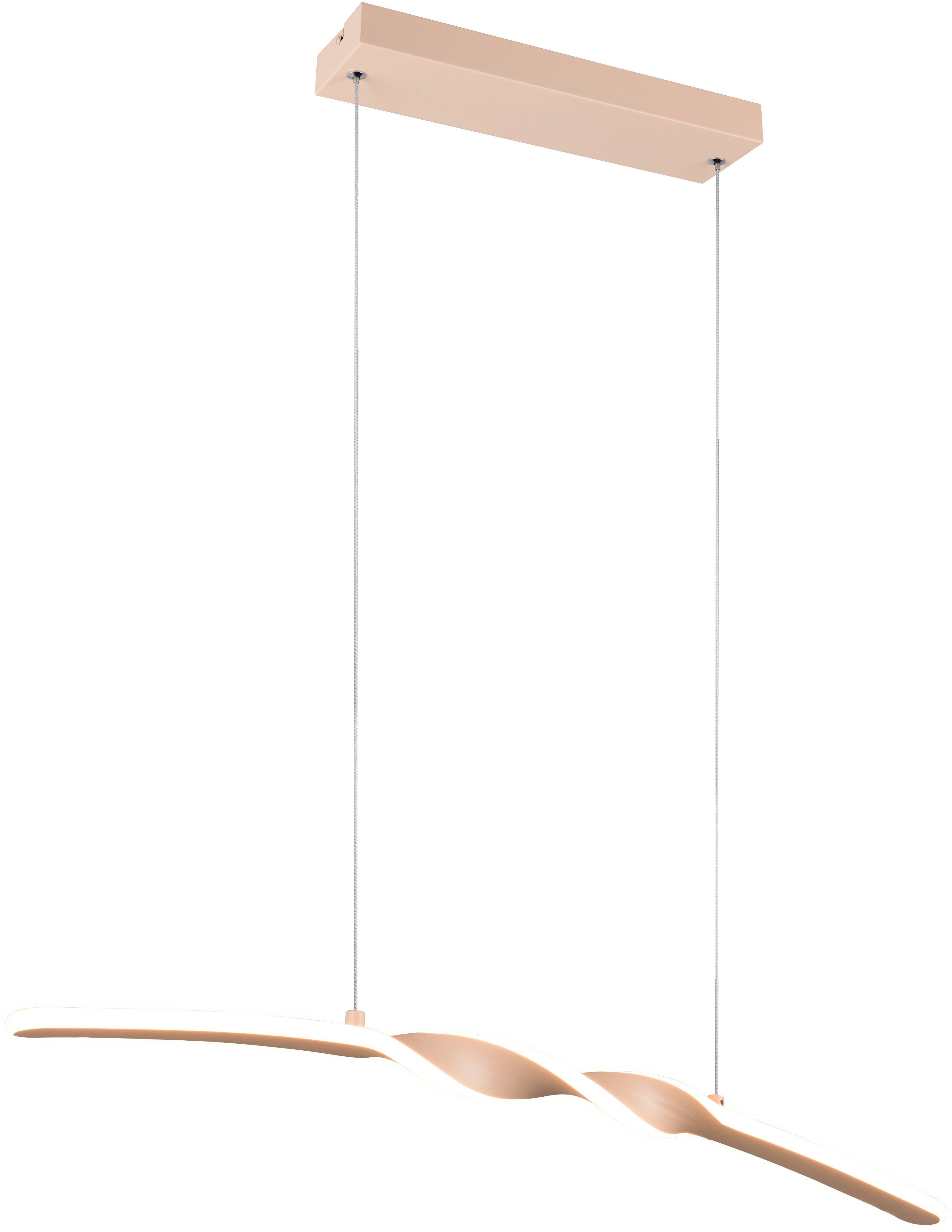 Reality Leuchten LED Pendelleuchte GINKO, Hängeleuchte LED 18W 1980 Lumen 3000K warmweiß, LED fest integriert, Warmweiß, Hängelampe Esszimmer, höhenverstellbar bis max 150cm, Breite 79 cm