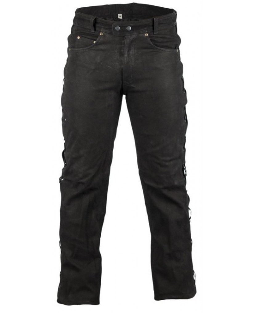 MDM Lederhose Herren Bikerjeans Lederhose Nubuk günstig online kaufen