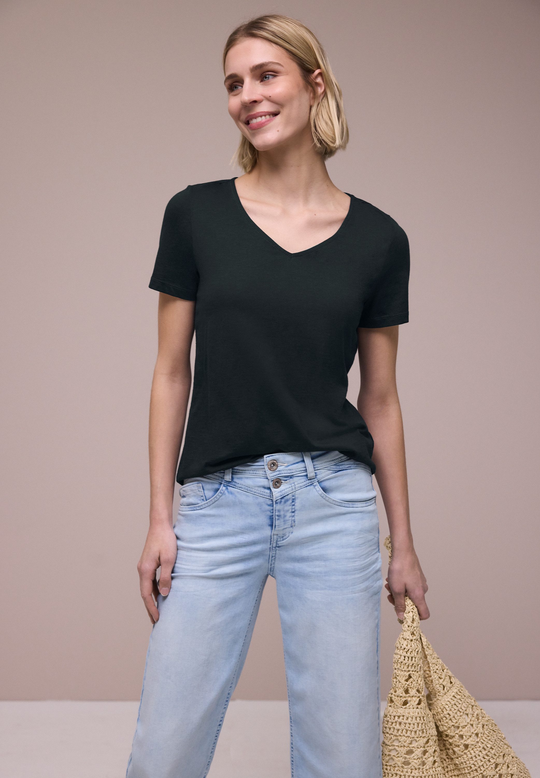 STREET ONE V-Shirt mit V-Ausschnitt