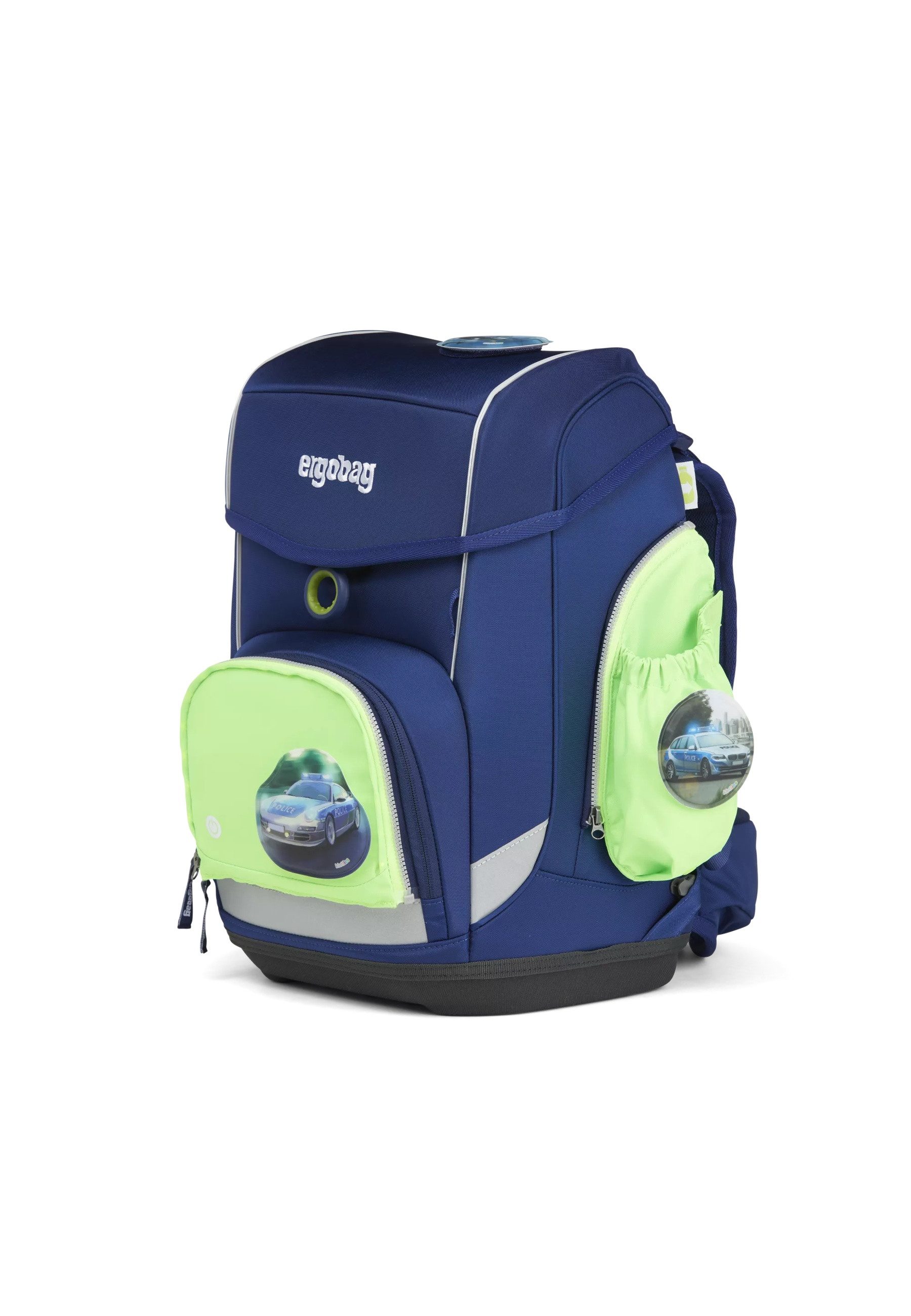 ergobag Schulranzen Fluo LED Seitentaschen Set, reflektierend