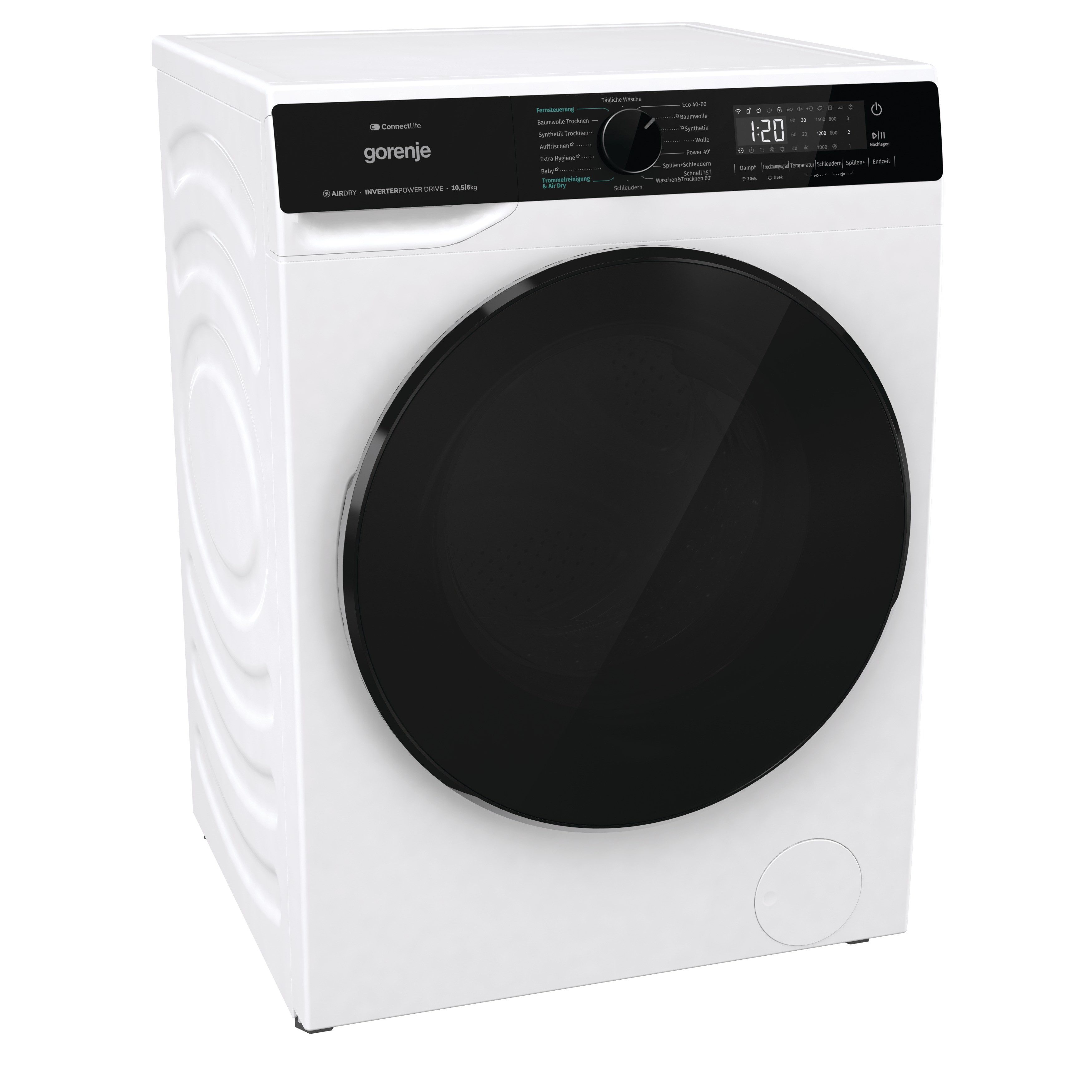 GORENJE Waschtrockner WD2PA1X64ADW/DE, 10,5 kg, 6 kg, 1400 U/min, Energieklasse A-20%