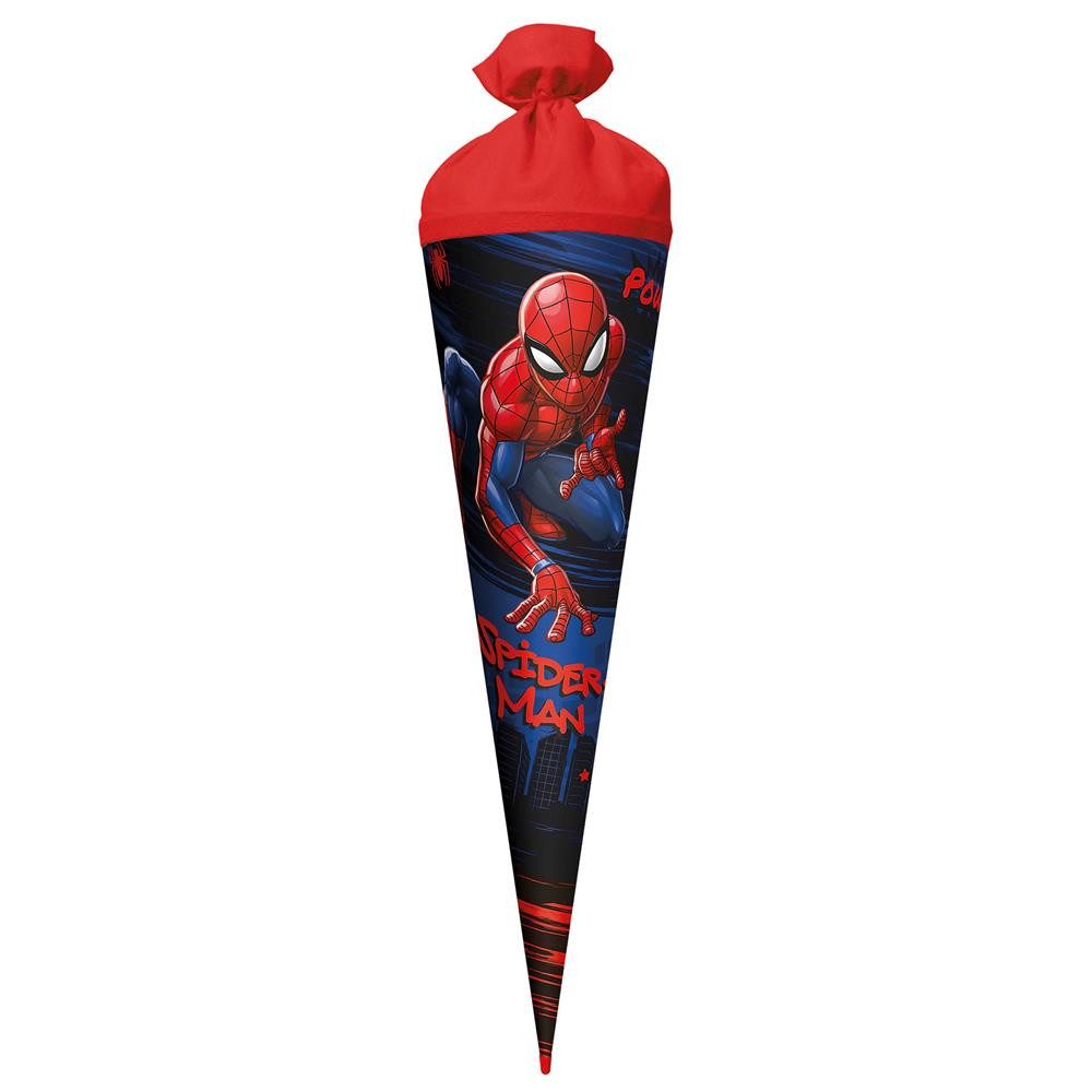 Roth Schultüte Marvel Spiderman, 70 cm, rund, Filzverschluss, Roth-Spitze, Zuckertüte