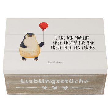 Mr. & Mrs. Panda Dekokiste Pinguin Luftballon - Weiß - Geschenk, Aufbewahrungsbox, Schatulle, Gl (1 St)