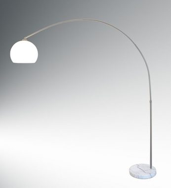 Kiom Stehlampe Bogenleuchte Lilli XL weiß mit weiter Ausladung, mit Fußdimmer, Leuchtmittel nicht inklusive, Leuchtmittel abhängig