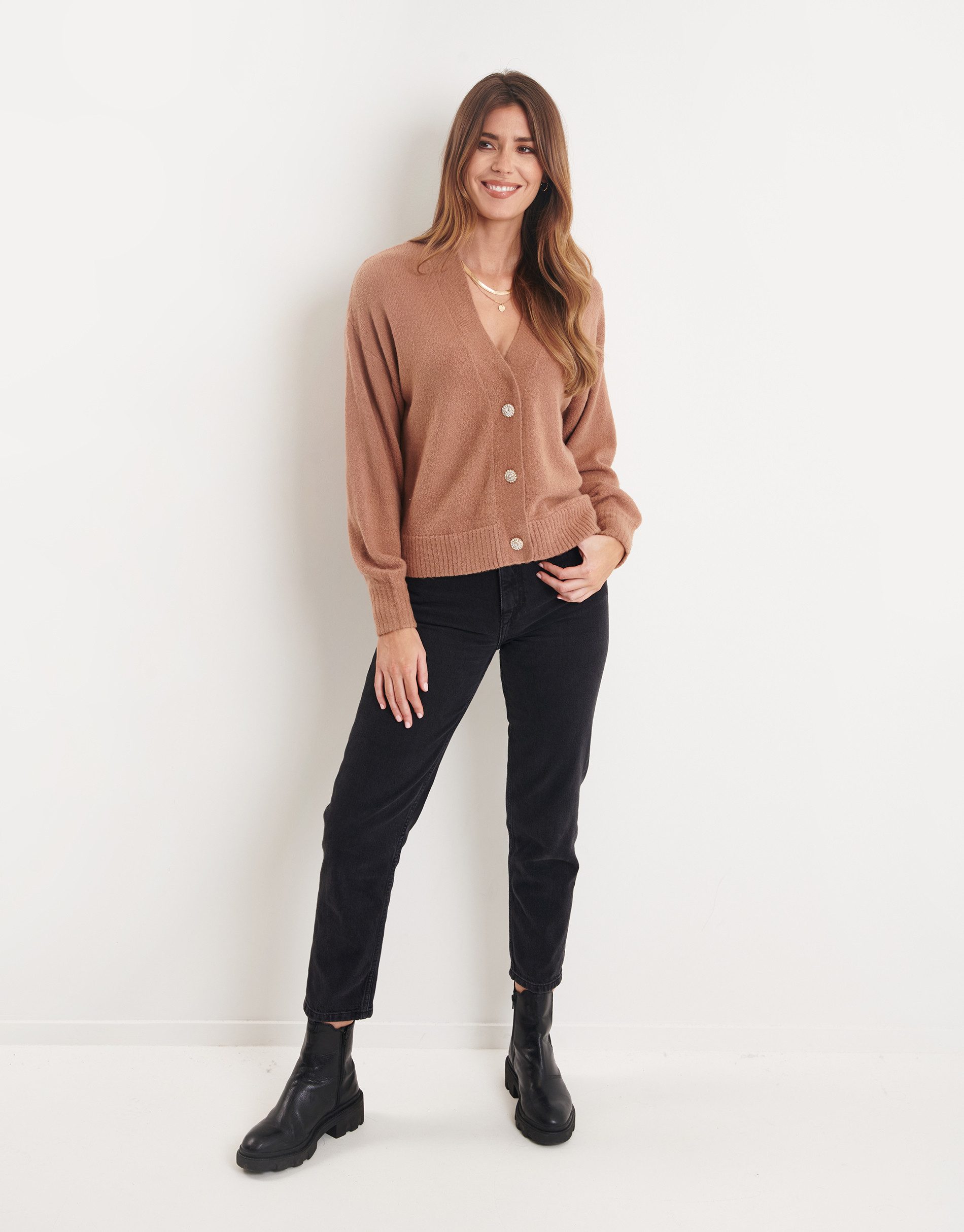 Threadbare Strickjacke Breanna Jewel Button Cardigan günstig online kaufen