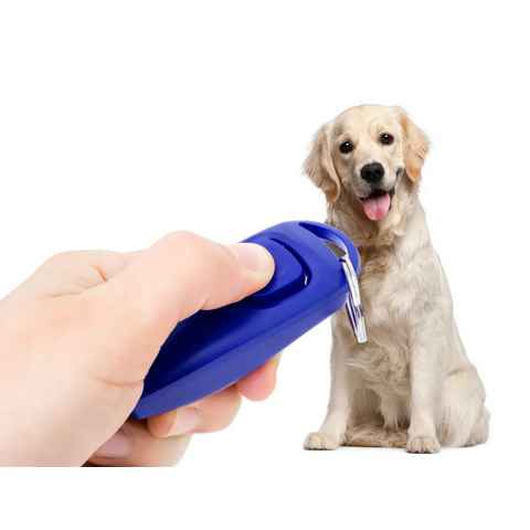 PRECORN Tier-Clicker 2in1 Klicker und Hundepfeife Hunde Clicker Pfeife Hunderziehung, Kunststoff