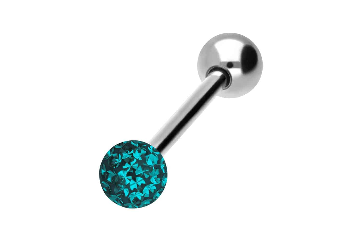 Brustwarzenpiercing Chirurgenstahl Barbell EPOXY- + CHIRURGENSTAHL-KUGEL