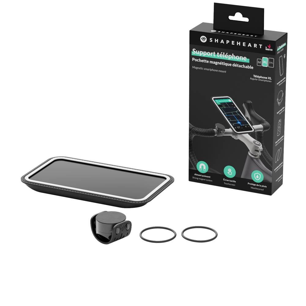 Shapeheart Smartphone-Halterung Shapeheart BIKE XXL Magnethalterung Schwarz - Handyhalter für Fahrräde
