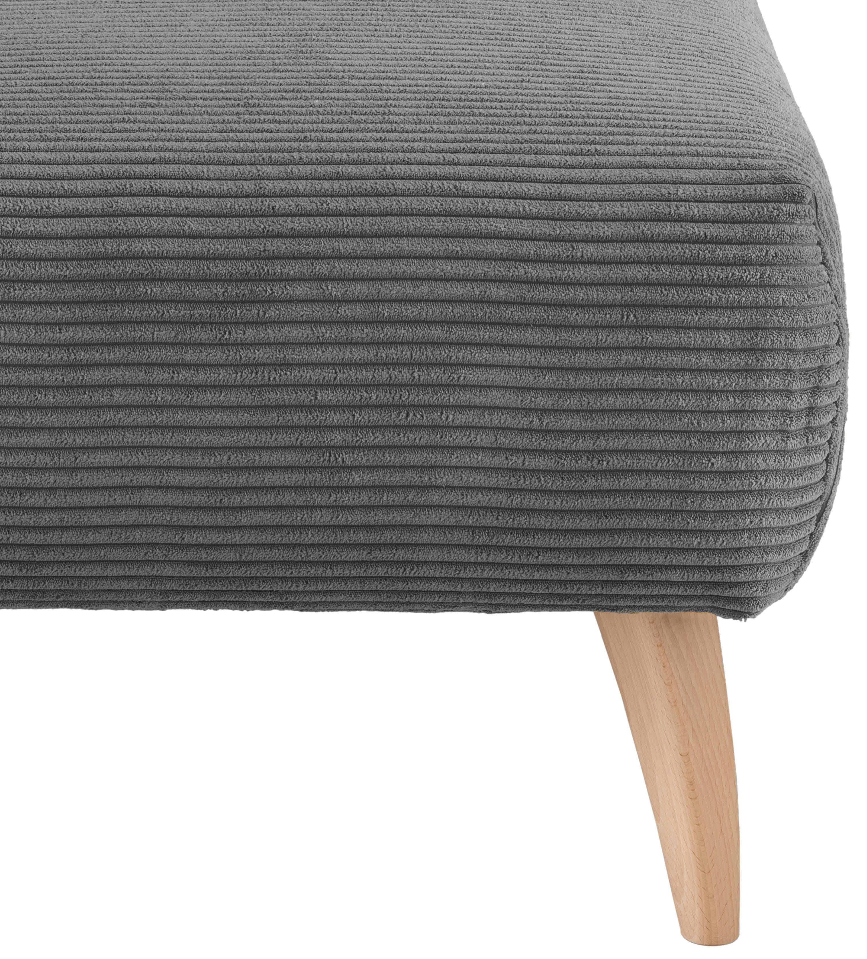 Home affaire Polsterhocker Colori, Holzfußfarbe wählbar, verschiedene Stoffe, hochwertige Stoffqualität