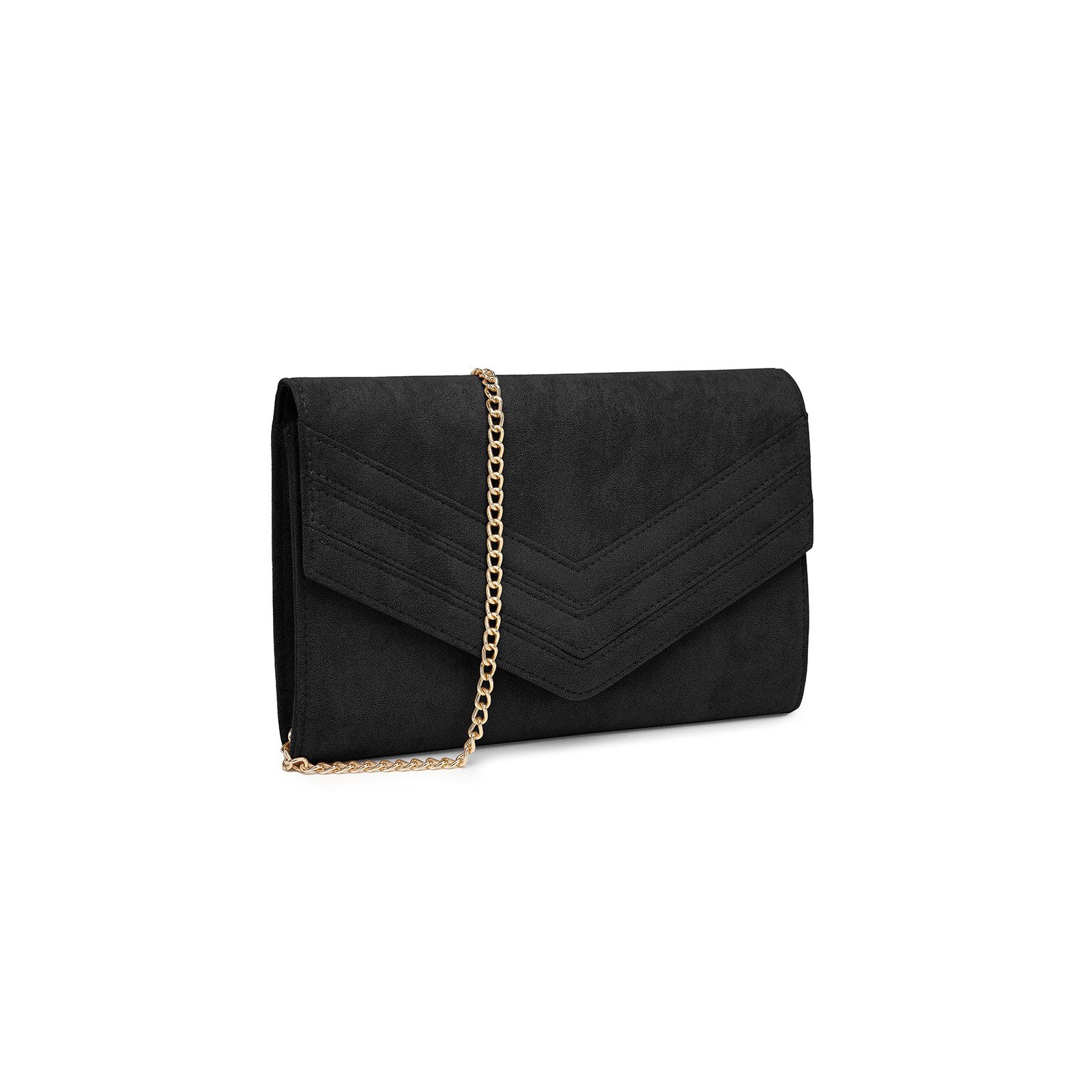 Clutch Damen Elegante Abendtasche Umschlag Umhängetasche Crossbody mit Kette
