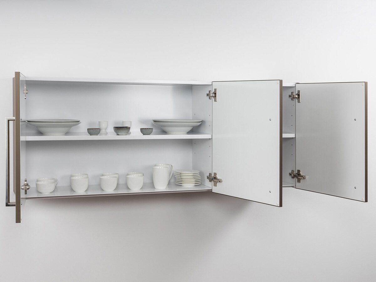 Stengel Küchenzeile 150 cm Single Küche mit Kühlschrank und Schubladen-Unterbau, Küchenblock mit E Geräten