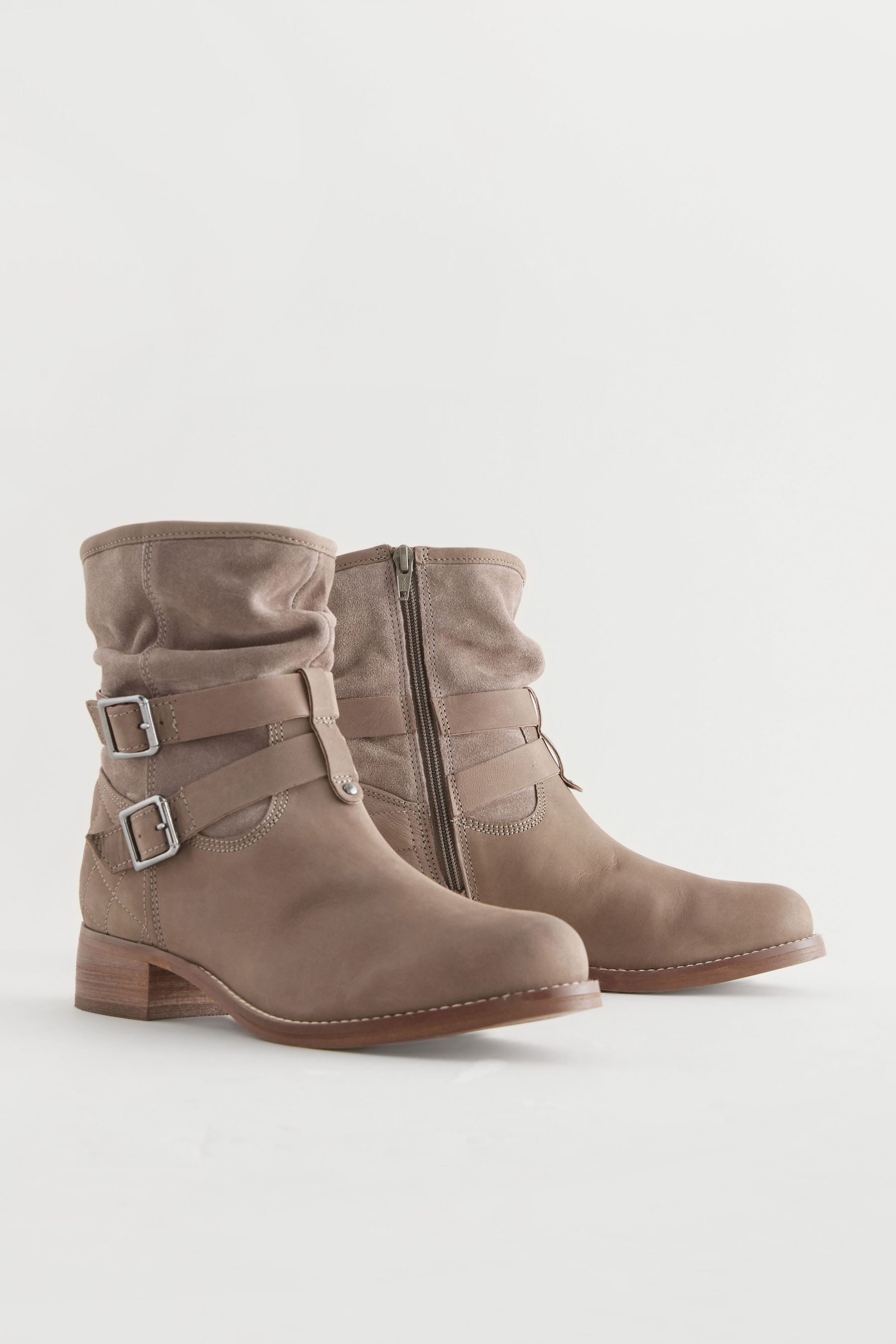 Next Forever Comfort® Knautschstiefelette aus Leder Stiefelette (1-tlg) günstig online kaufen