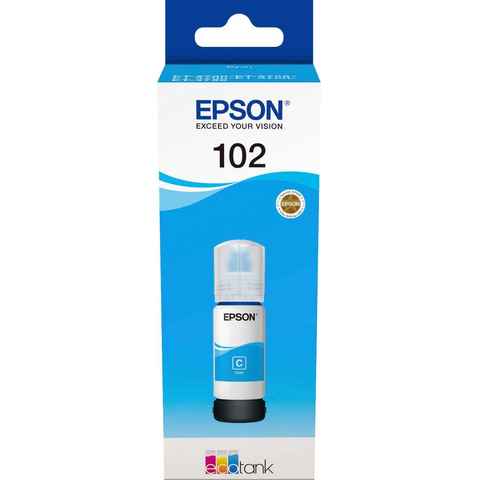 Epson 102 EcoTank Nachfülltinte (für EPSON, x, original Druckerpatrone 102 cyan)